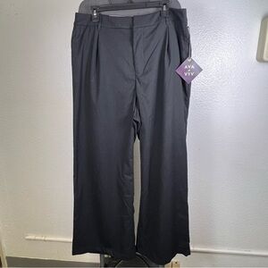 Ava & Viv Black Dress Pants Wide-Leg Tailored Size 17